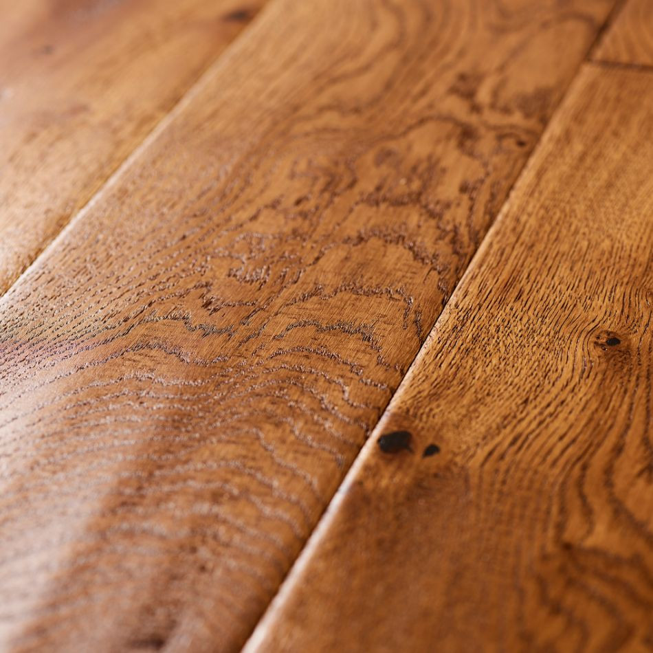 Artisan Flooring - Hand Scraped/Distressed/Cognac Stained/Lacquered Traditional 18/4 French Oak