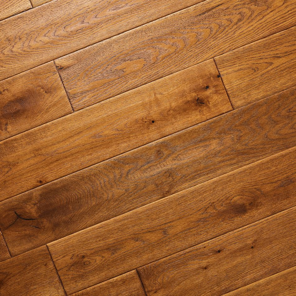 Artisan Flooring Hand Scraped/Distressed/Cognac Stained/UV oiled Traditional 18/4French Oak