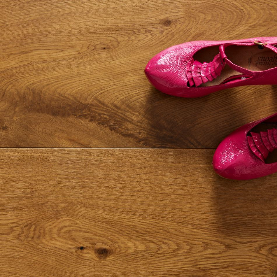 Artisan Flooring Smoked/UV Oiled Wide Plank 14/4 French Oak