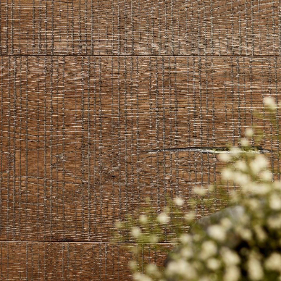 Artisan Flooring Aruba Smoked Grey Stained/UV Oiled with Bandsawn Finish