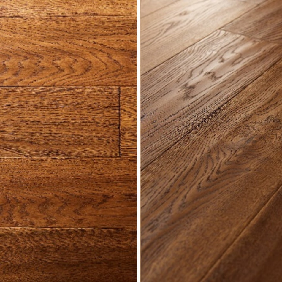Artisan Flooring - Hand-Scraped/Cognac Stained Originals 14/3 French Oak 